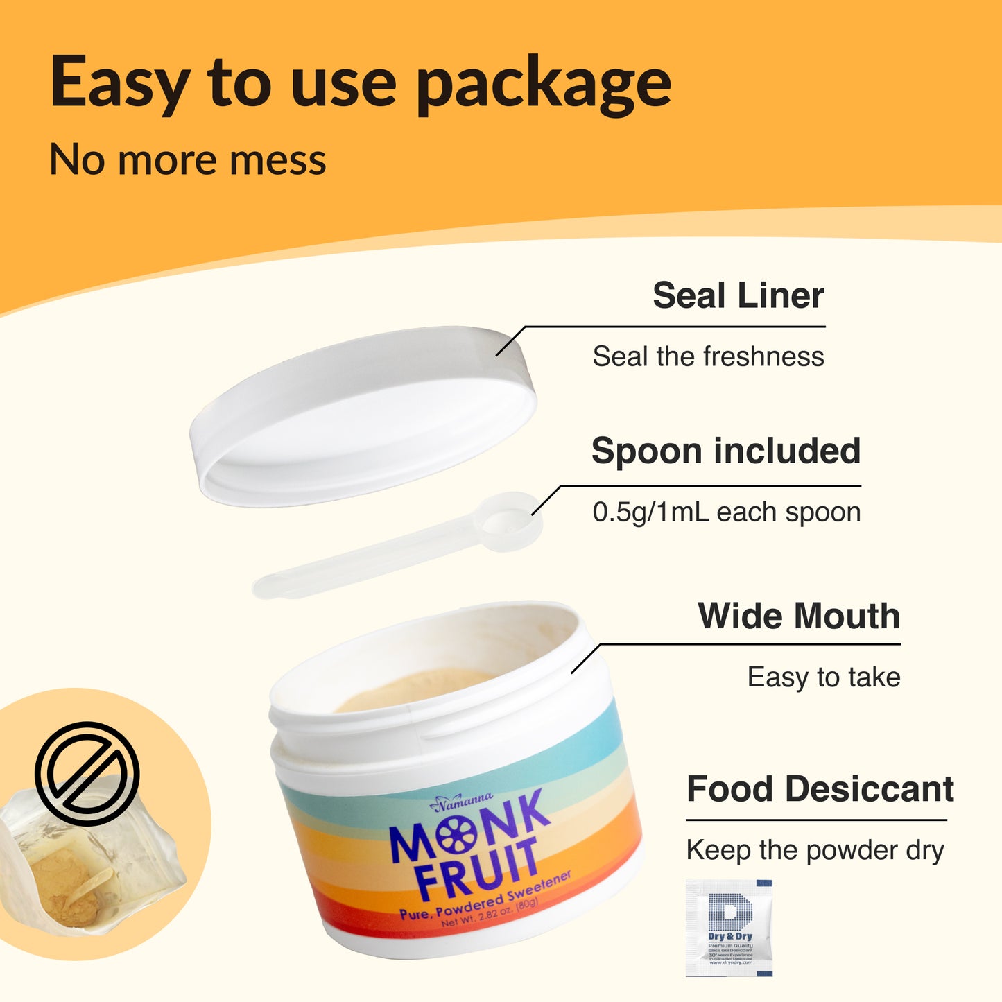 Pure Monk Fruit Sweetener (50% Mogroside V)